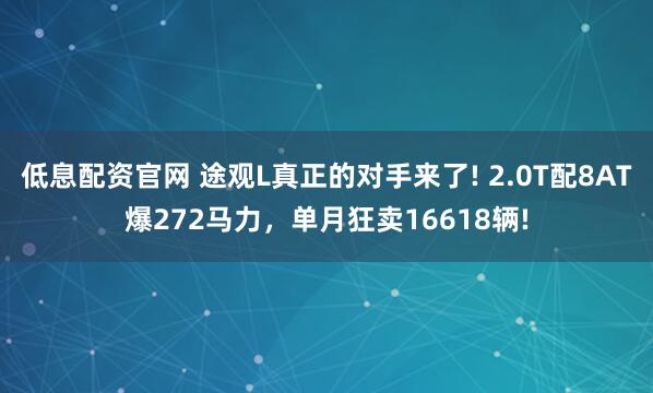 低息配资官网 途观L真正的对手来了! 2.0T配8AT爆272马力，单月狂卖16618辆!